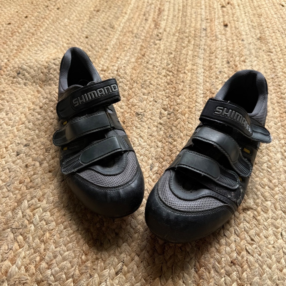 Shimano SH-T092 Mens Road Triathlon Cycling Shoes Black Gray Size 45 US 10.5
